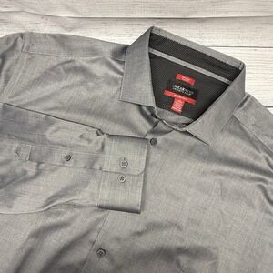 Kenneth Cole GREY Awearness AwearTech Slim Fit Button Up Shirt Men Size 19/34/35